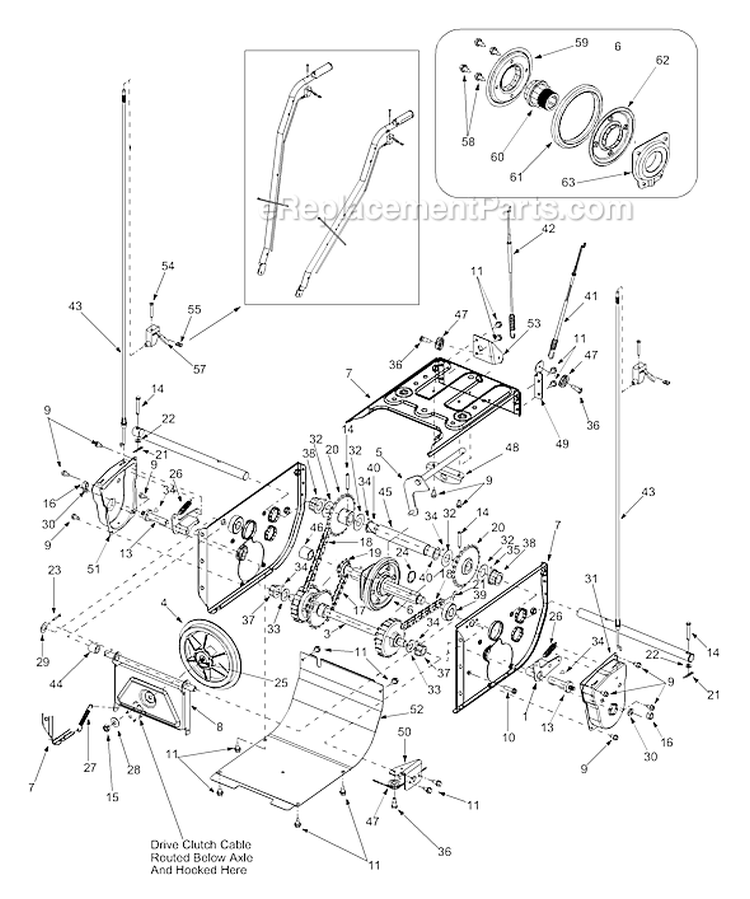 Page C Diagram and Parts List for 31BH5C3F401 2003 Yard Man Snow Blower